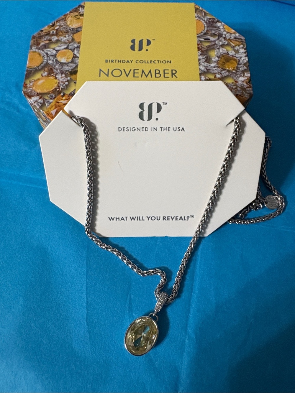 Bomb Party Birthday Collection November 2025 Yellow Crystal Pendant Necklace - Picture 3 of 3